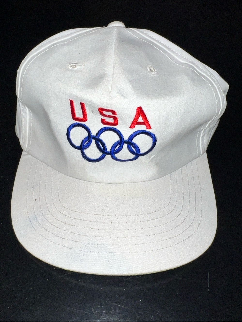 Vtg 80’s USA Olympics Hat Cap Clutch Headwear Drew Pearson
